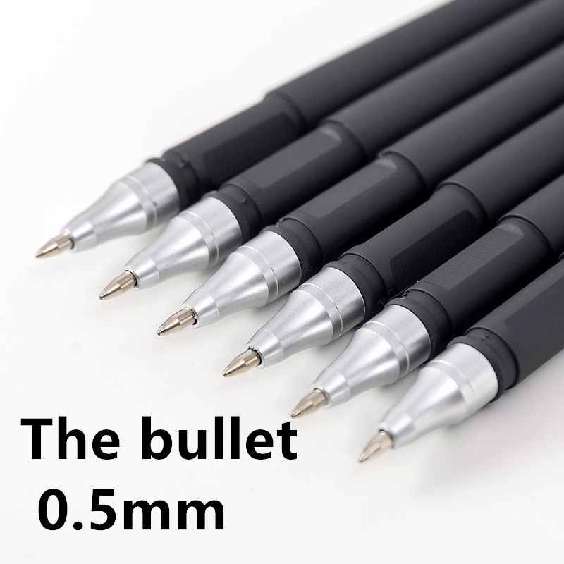 Set 3 Bút Bi + 10 Ngòi Bút 0.5mm Màu Đen
