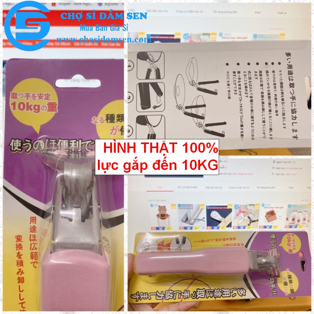 (CaoCấp nút đệm silicon)Kẹp Gắp Đồ Nóng, Đồ Hấp KIM LOẠI Thông Minh - Dụng Cụ Gắp Inox Có Lò Xo G309-Kepnong