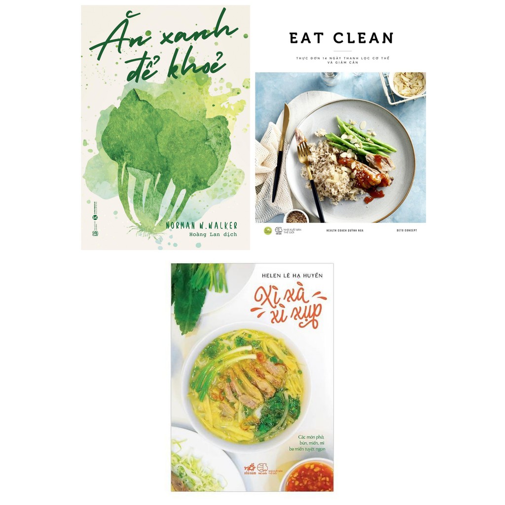 Sách - Combo Ăn Xanh Để Khỏe + Eat Clean + Xì Xà Xì Sụp