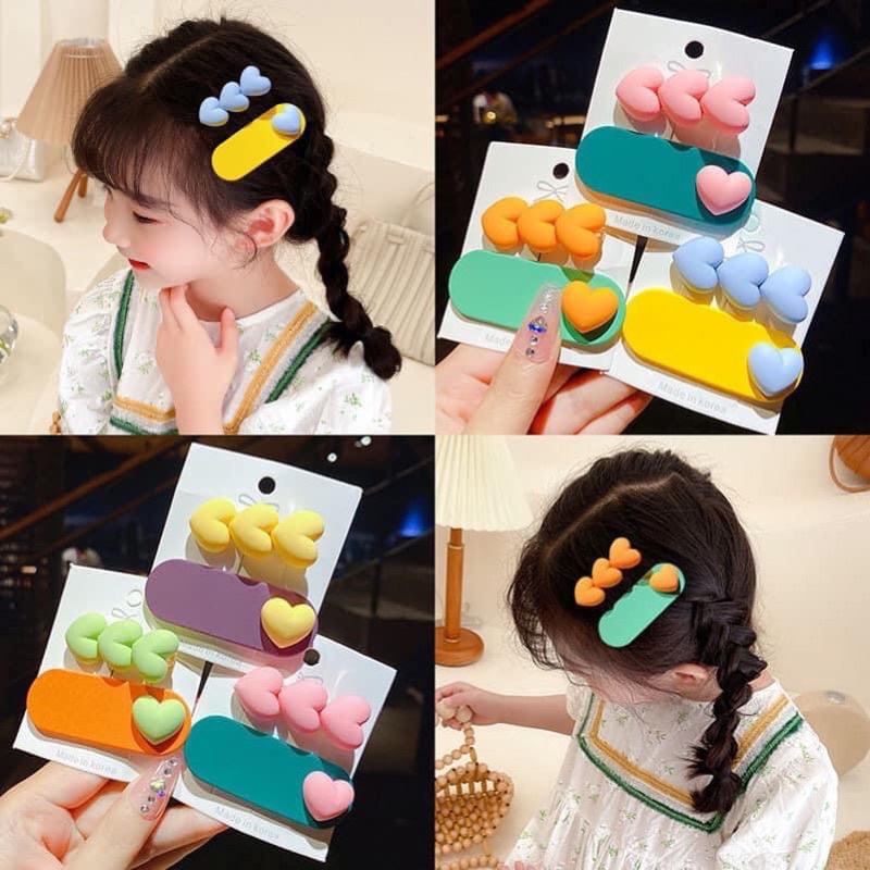 SET KẸP 4 TIM DÀNH CHO BÉ YÊU