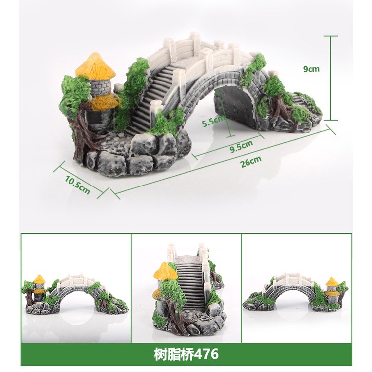 Mô Hình Cầu Gỗ Trang Trí Bể Cá