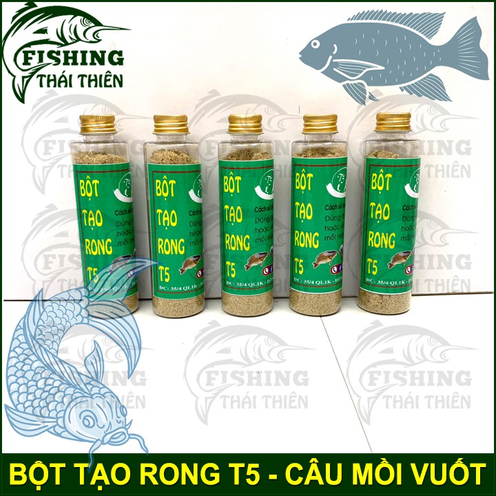 Bột tạo rong T5 Câu Mồi Vuốt, Mồi Vê câu tay,câu đơn, câu đài