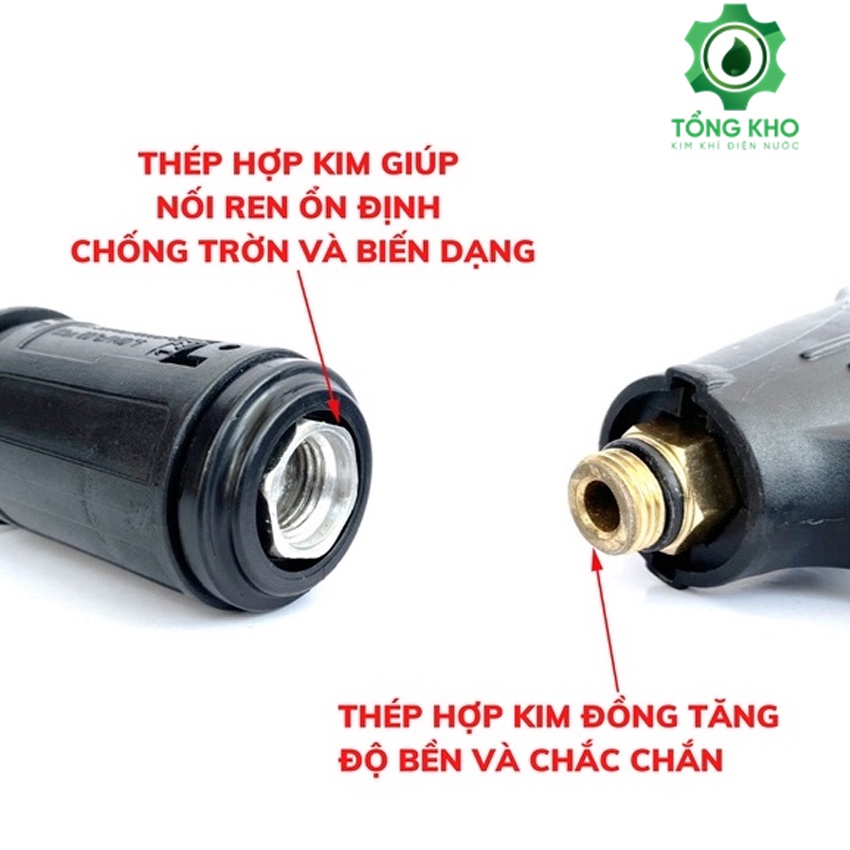 Bộ súng xịt và bình phun bọt tuyết 300ml cho máy rửa xe áp lực cao (Ren 22 và 14mm) - Tổng kho kim khí điện nước