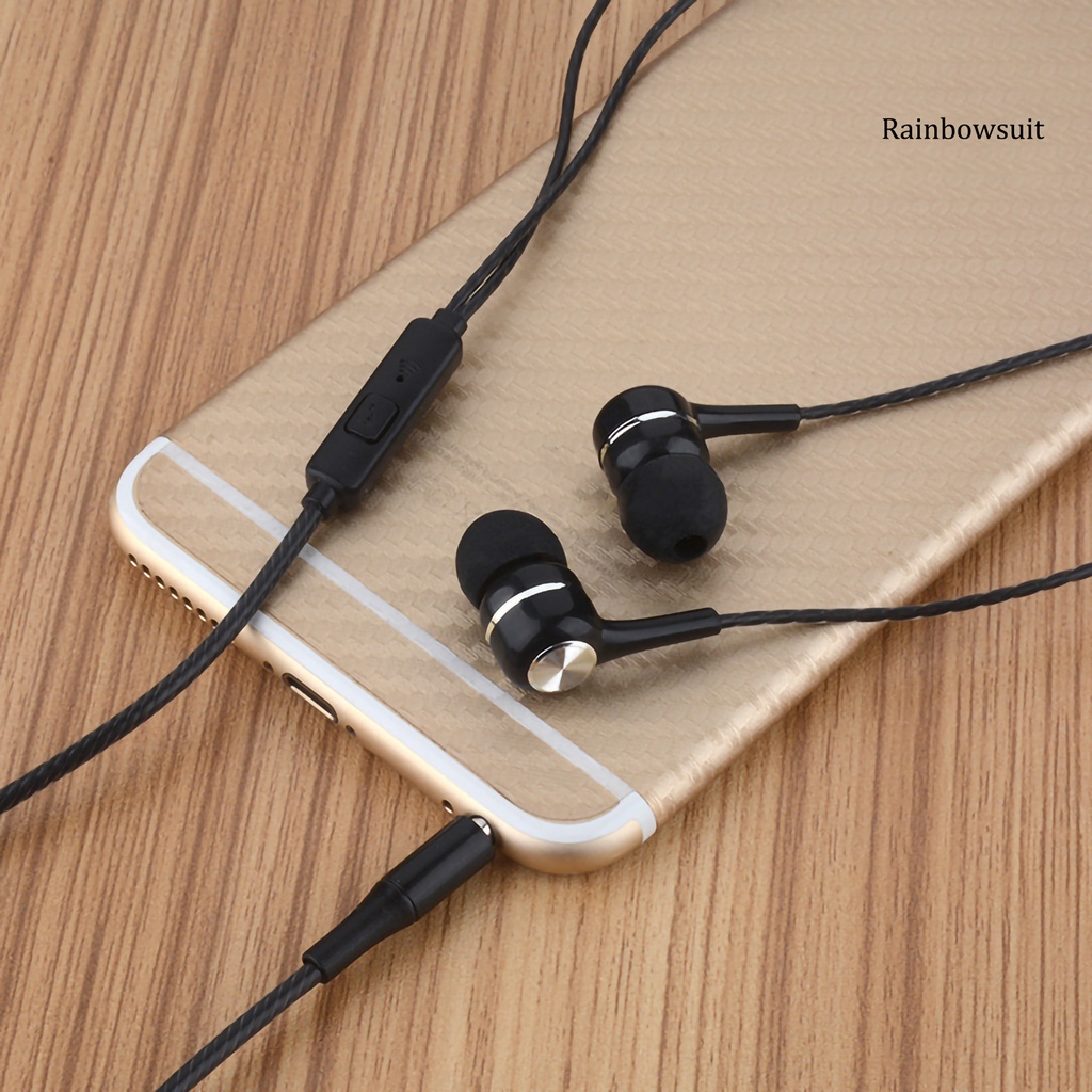 RB- S12 Universal 3.5mm Earphone Wired Earbuds with Mic for Phone