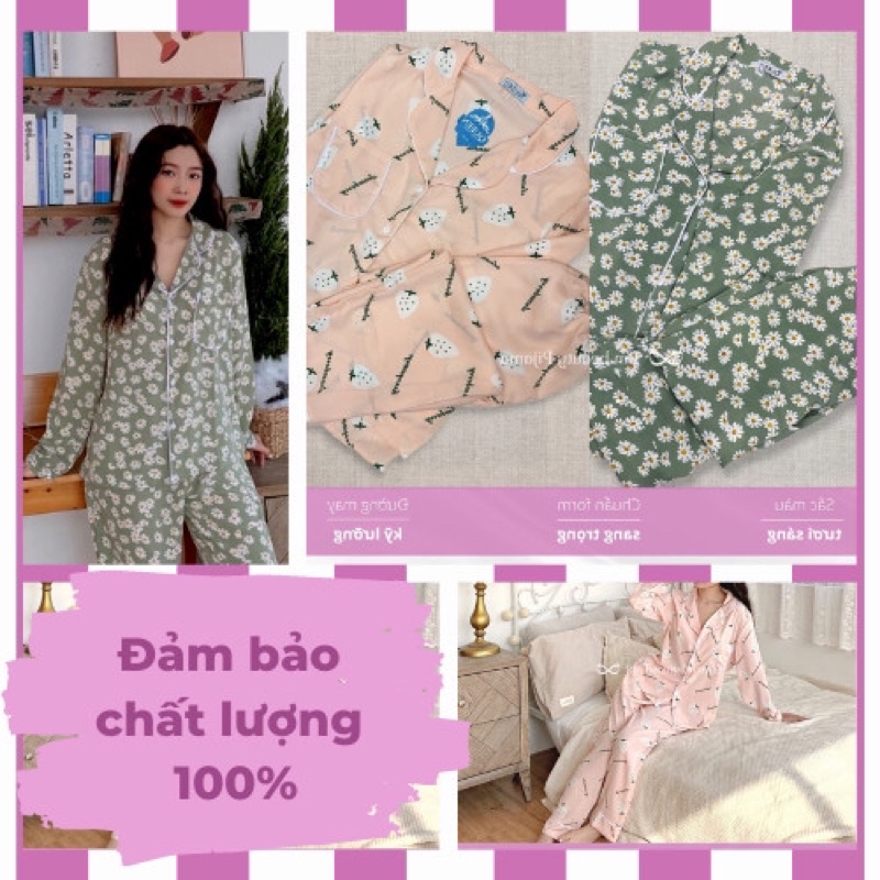 Bộ đồ ngủ nữ pyjama o.n dài tay lụa Mango Latin tiểu thư dài tay mùa đông mặc nhà, freesize 45-60kg phù hợp mẹ sau sinh