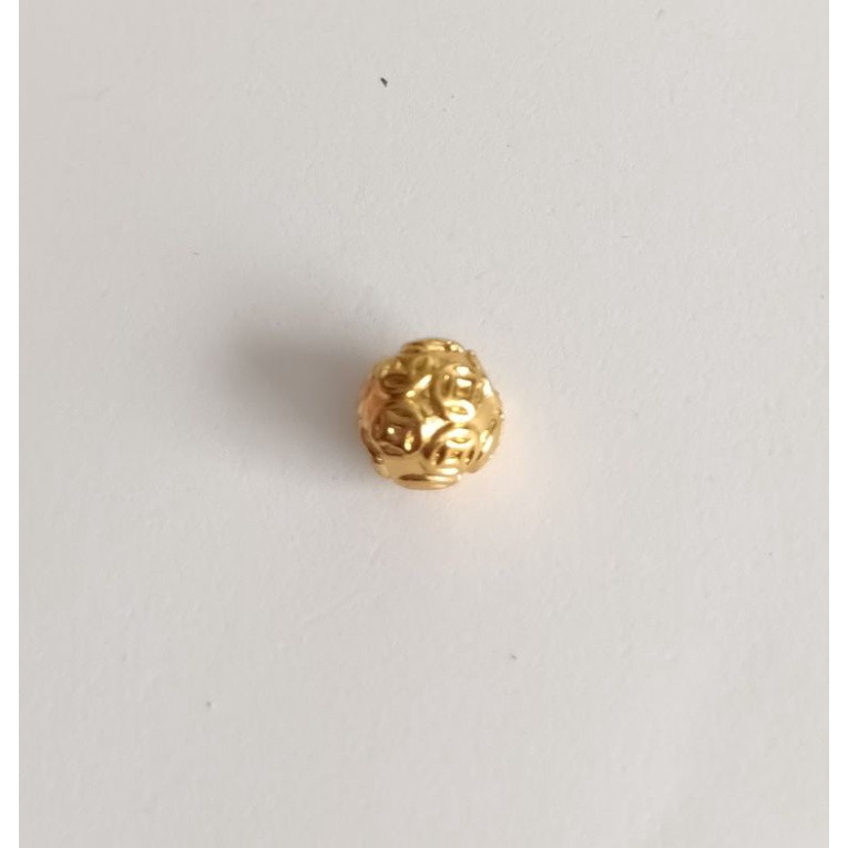 Charm bi màu vàng cao cấp bi titan vàng khắc tài lộc