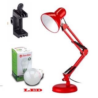 Đèn bàn, đèn kẹp bàn dpx03 + bóng led 3w rđ + chân kẹp