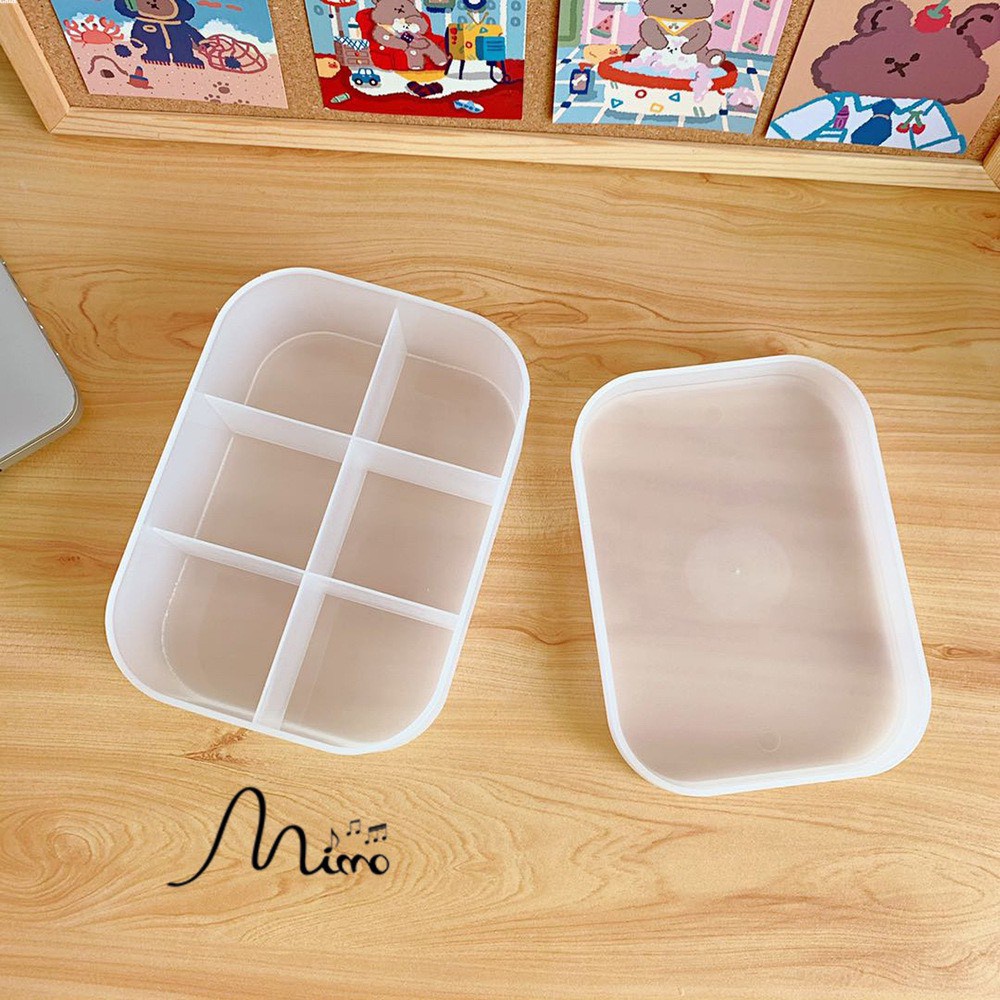 Hộp đựng đồ trang điểm, hộp nhựa đựng mỹ phẩm để bàn tiện lợi phong cách Hàn Quốc nhựa dày dặn màu trong mờ