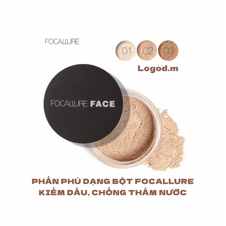 😈SĂN SALE😈Phấn Phủ Dạng Bột FOCALLURE Kiềm Dầu, Kháng Nước - Logod.m