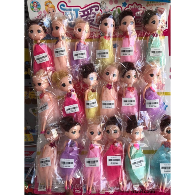 Đồ chơi 1 em búp bê chibi mặc váy lưới cực đẹp dành cho bé SP100000015