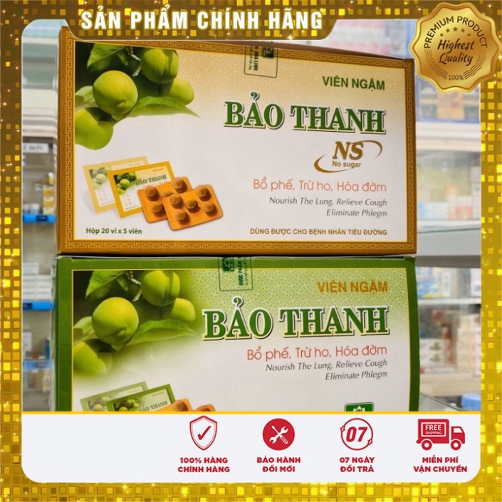 [Chính hãng] Viên Ngậm Bảo Thanh ( vĩ 5 viên )