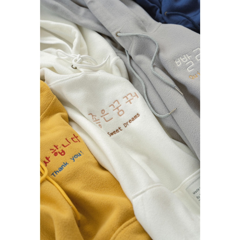 Áo hoodie thêu MADELEN nỉ bông dáng freesize nhiều màu