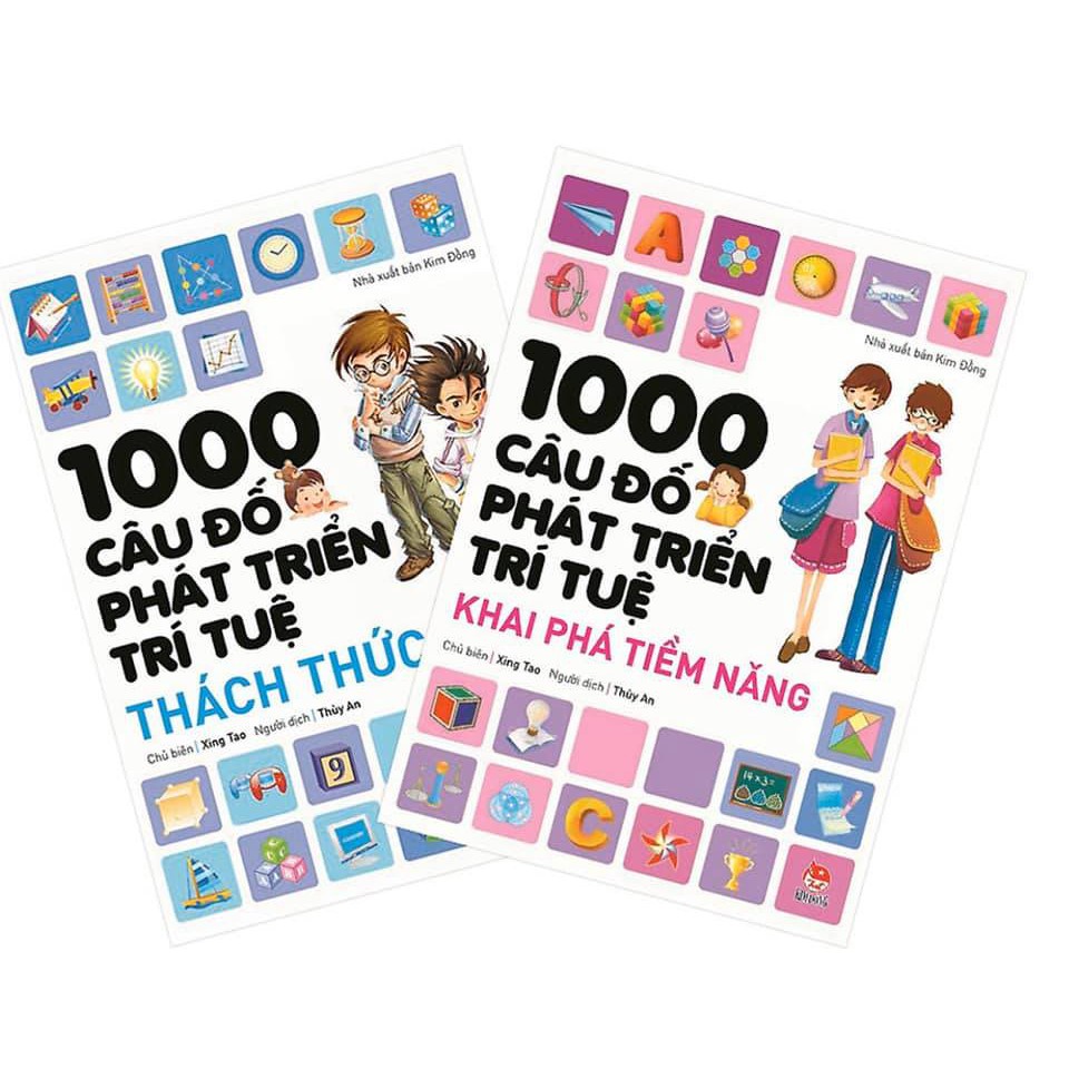SÁCH Combo 1000 Câu Đố Phát Triển Trí Tuệ