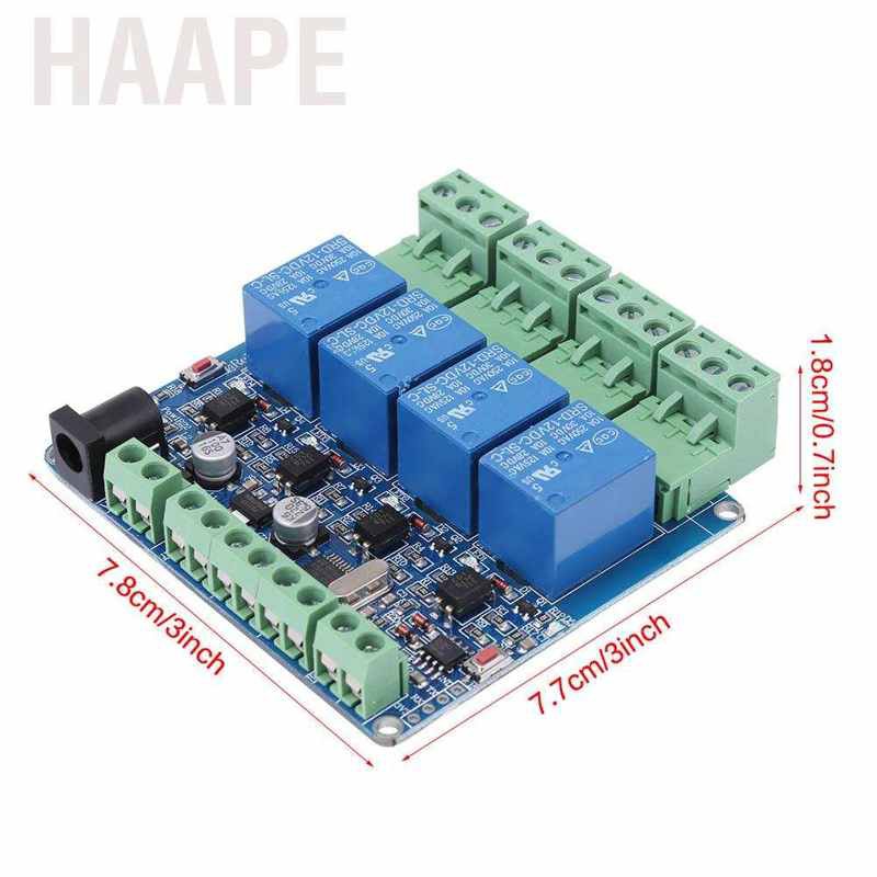 Bảng Mạch Rơ Le Haape Dc 12v 4 Kênh Stm 8 S 103 F 3 Micro-contler Rs 485