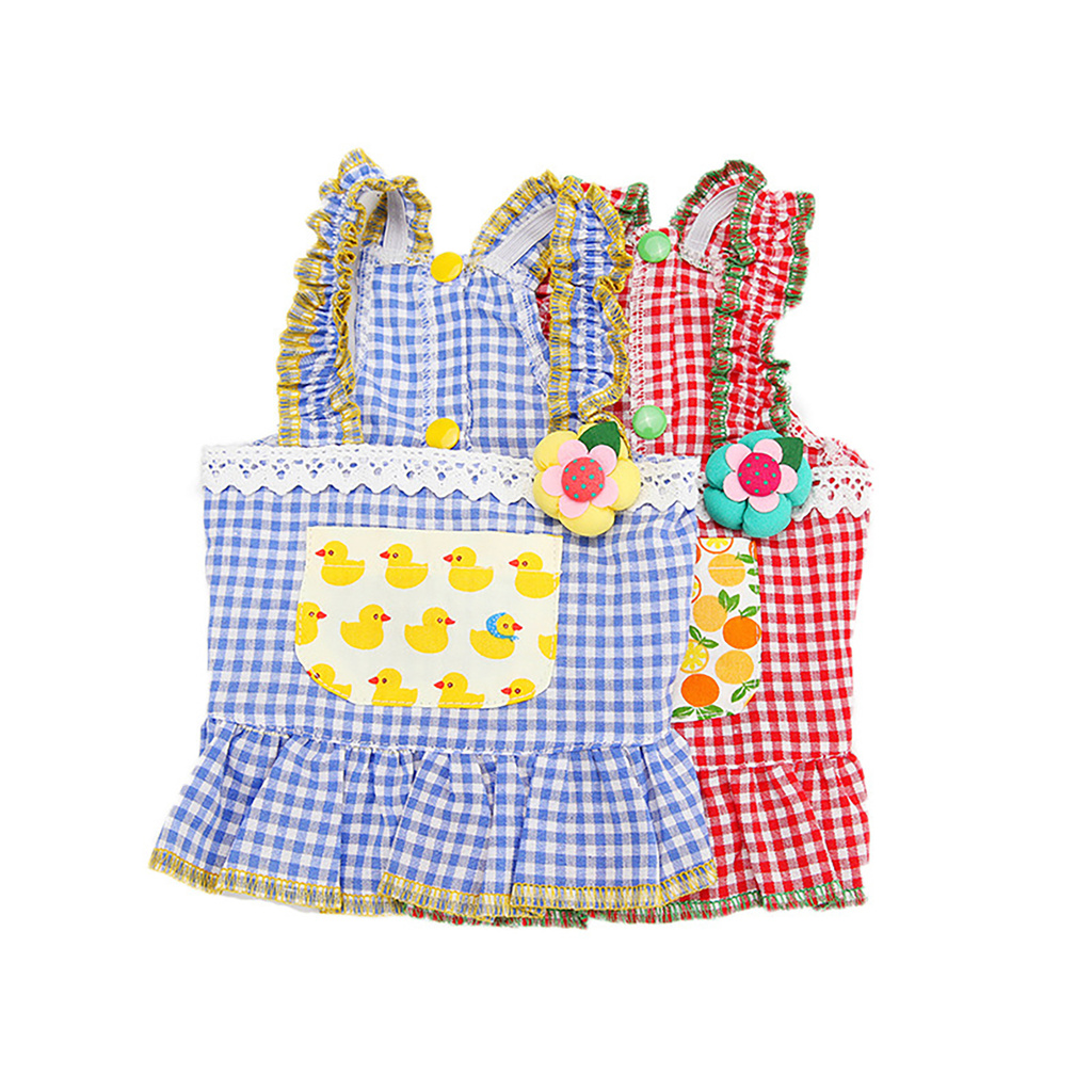 Váy kẻ sọc caro đáng yêu cho thú cưng