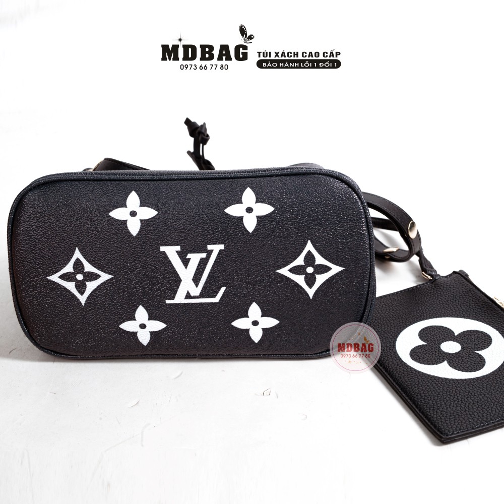 Túi Xách Nữ L.V - Túi Xách Công Sở Dây Rút Kèm Ví Hoa Fullbox