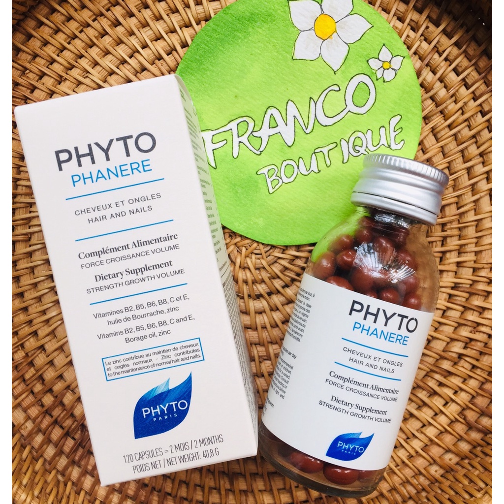Viên hỗ trợ mọc tóc Phyto Pháp - hộp 120v Phytophanere