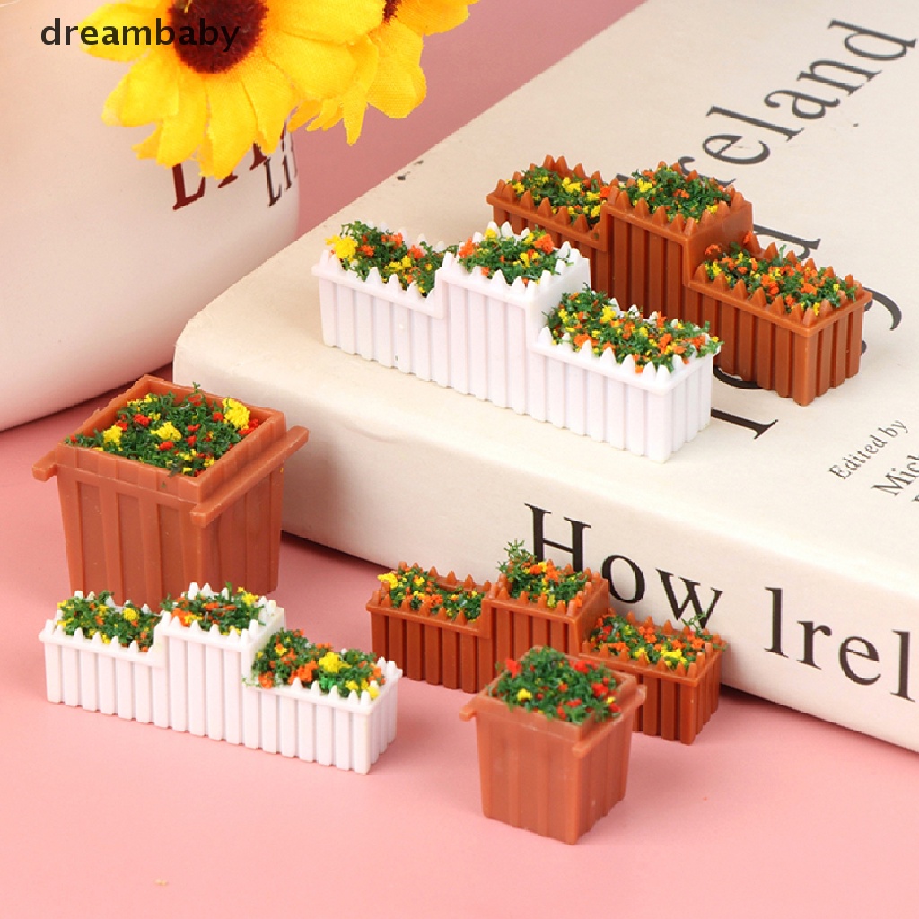 Mô Hình Giường Ngủ / Chậu Hoa / Chậu Cây Cảnh Tỉ Lệ 1: 12 Dùng Trang Trí Nhà Búp Bê