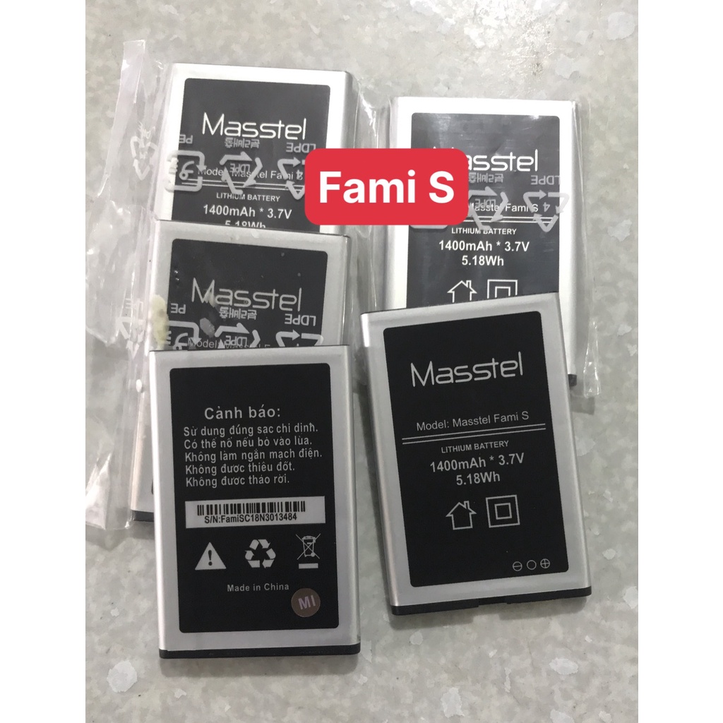 Pin Fami S Masstel / dung lượng 1400 mAh