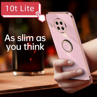 Ốp điện thoại silicon mềm mạ điện có giá đỡ chống vỡ dành cho Xiaomi 10t Lite Mi10T Lite