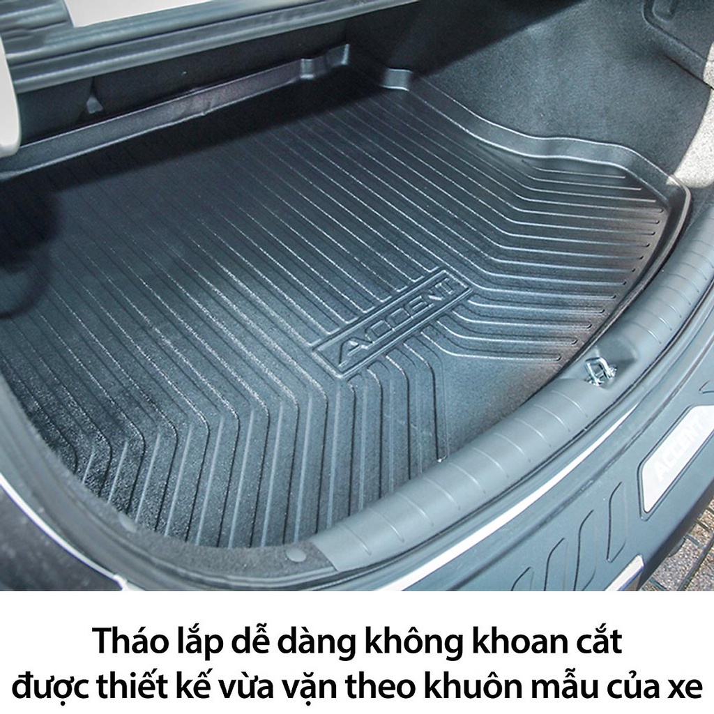 Lót cốp sau ô tô Hyundai Accent đời 2019 2020 2021 2022 nhựa dẻo cao cấp siêu bền