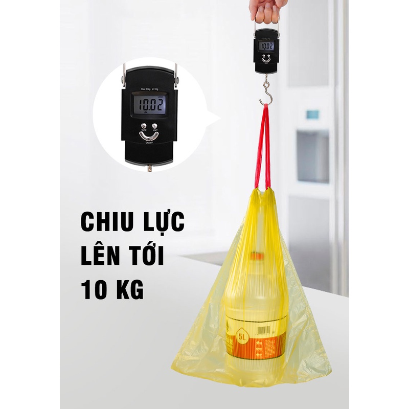 [COMBO 5] Cuộn túi đựng rác có quai xách SIÊU DAI, SIÊU CHỊU LỰC VKIT