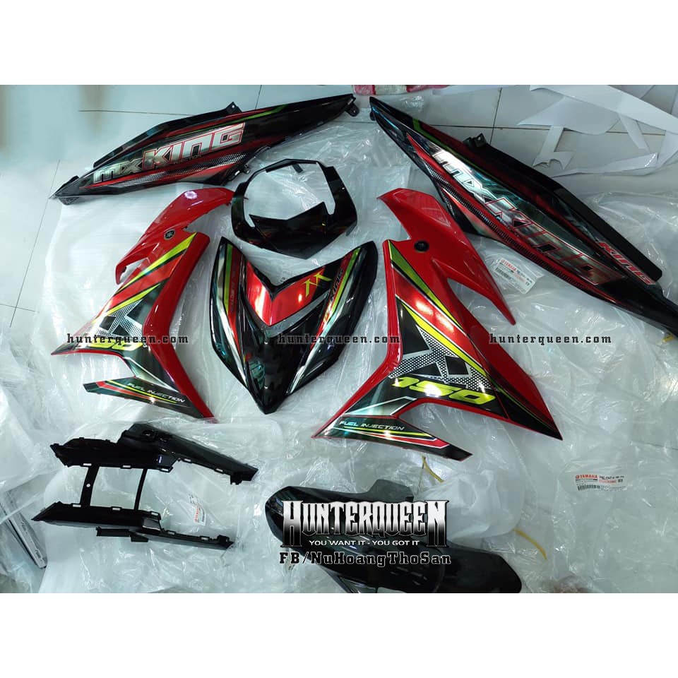 Tem Exciter 150, MX king. Xe đỏ đen. Chất liệu crom. Chỉnh sửa theo yêu cầu. Sắc nét, bền màu, chống nước