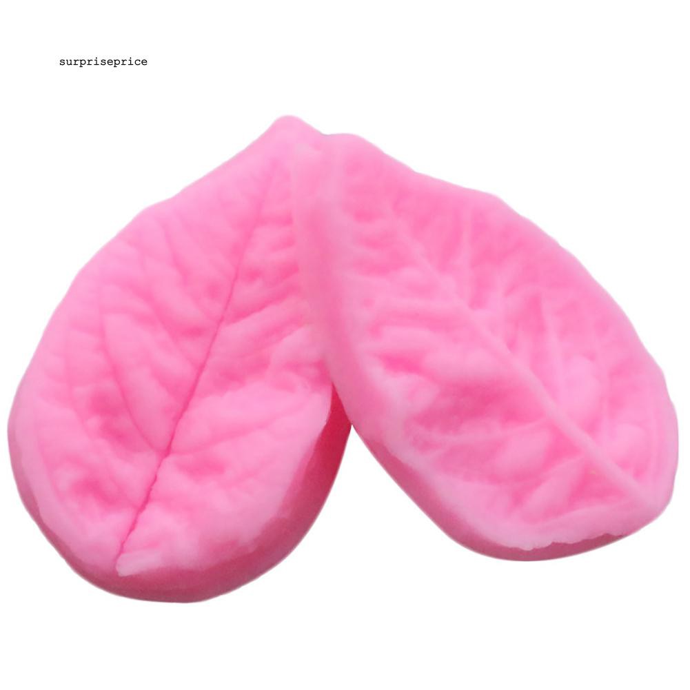 Set 2 khuôn silicon làm bánh kẹo đa năng hình chiếc lá xinh xắn