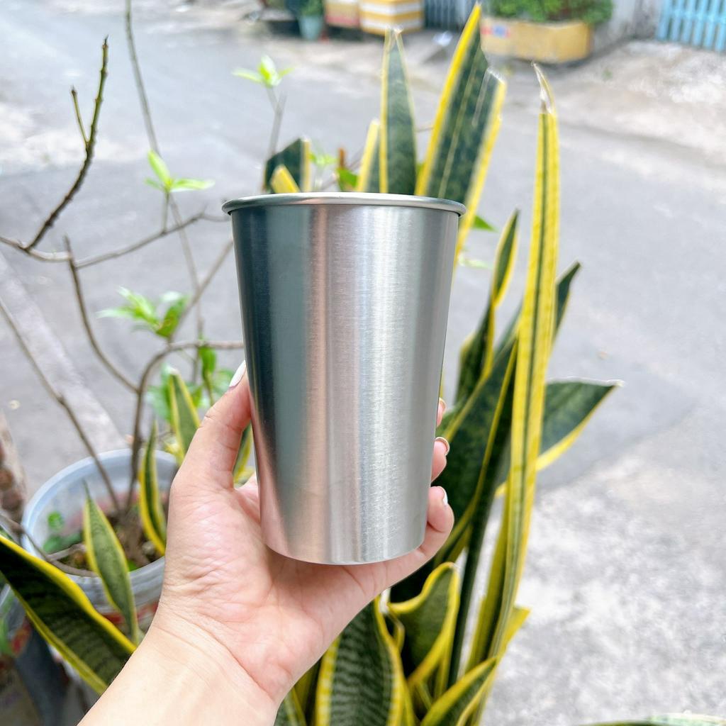 Cốc uống bia bằng inox Cao Cấp - Cốc Kim Loại Phong Cách Bắc Âu Đựng Đồ Uống 350ml va 500ml