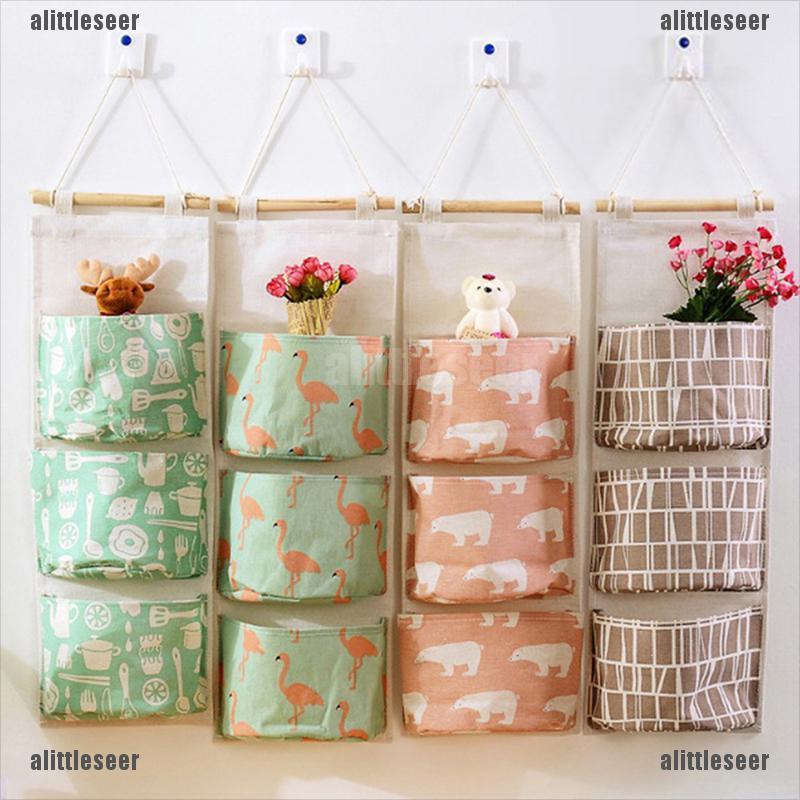 Túi Treo Tường 3 Ngăn Đựng Mỹ Phẩm Đồ Chơi Tiện Dụng