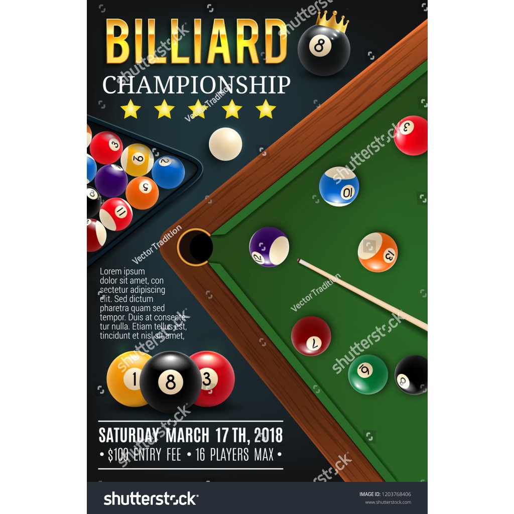 Tranh dán tường Billiards