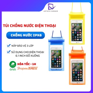 Túi chống nước điện thoại Urtechcorner cho máy từ 6.1 inch đổ xuống thích hợp khi đi mưa đi biển