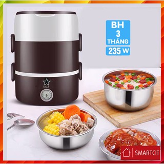Hộp cơm hộp cắm điện ruột inox 304 3 tầng, hộp cơm văn phòng cắm điện inox 3 tầng,hâm nóng,cà mèn đựng cơm t3a5