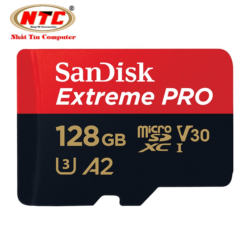 Thẻ Nhớ MicroSDXC SanDisk Extreme Pro V30 U3 4K A2 128GB R170MB/s W90MB/s (Đen đỏ)