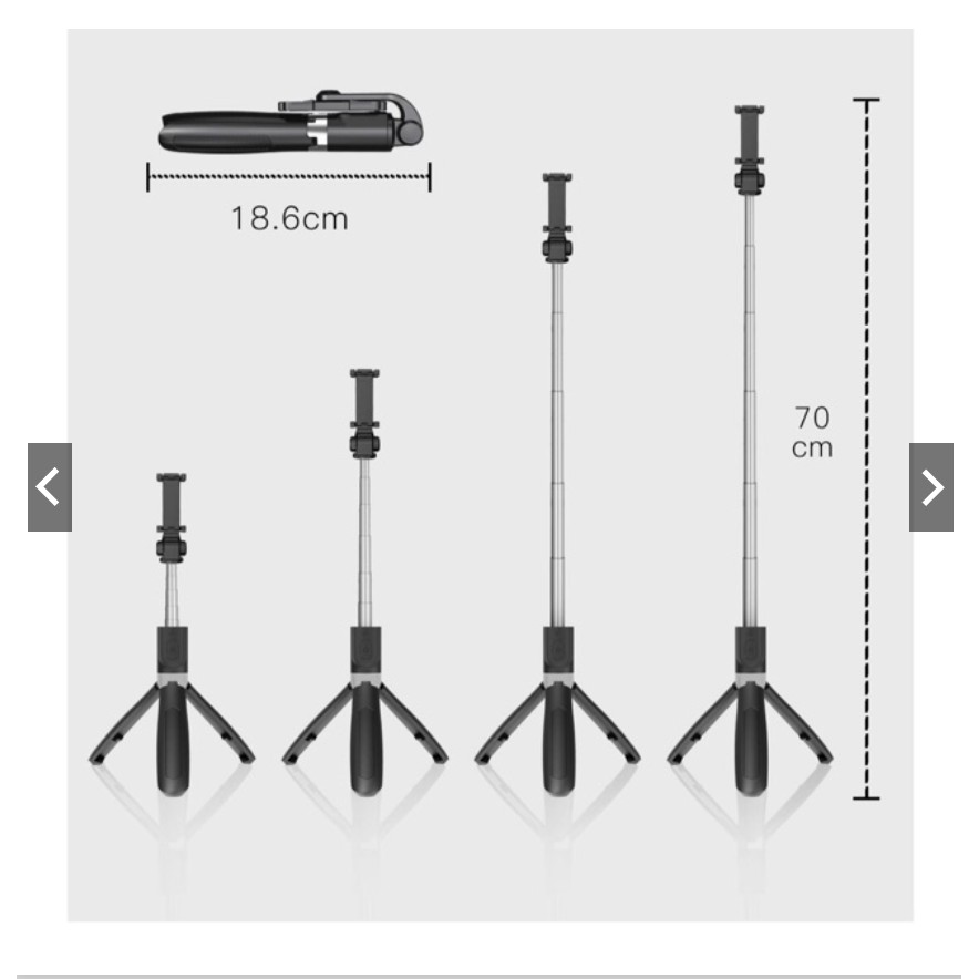 Gậy Chụp Ảnh Kiêm Chân Đứng Tripod Kèm Remote Bluetooth L01 Có Thể Xoay Điện Thoại 360 Độ Cực Chất