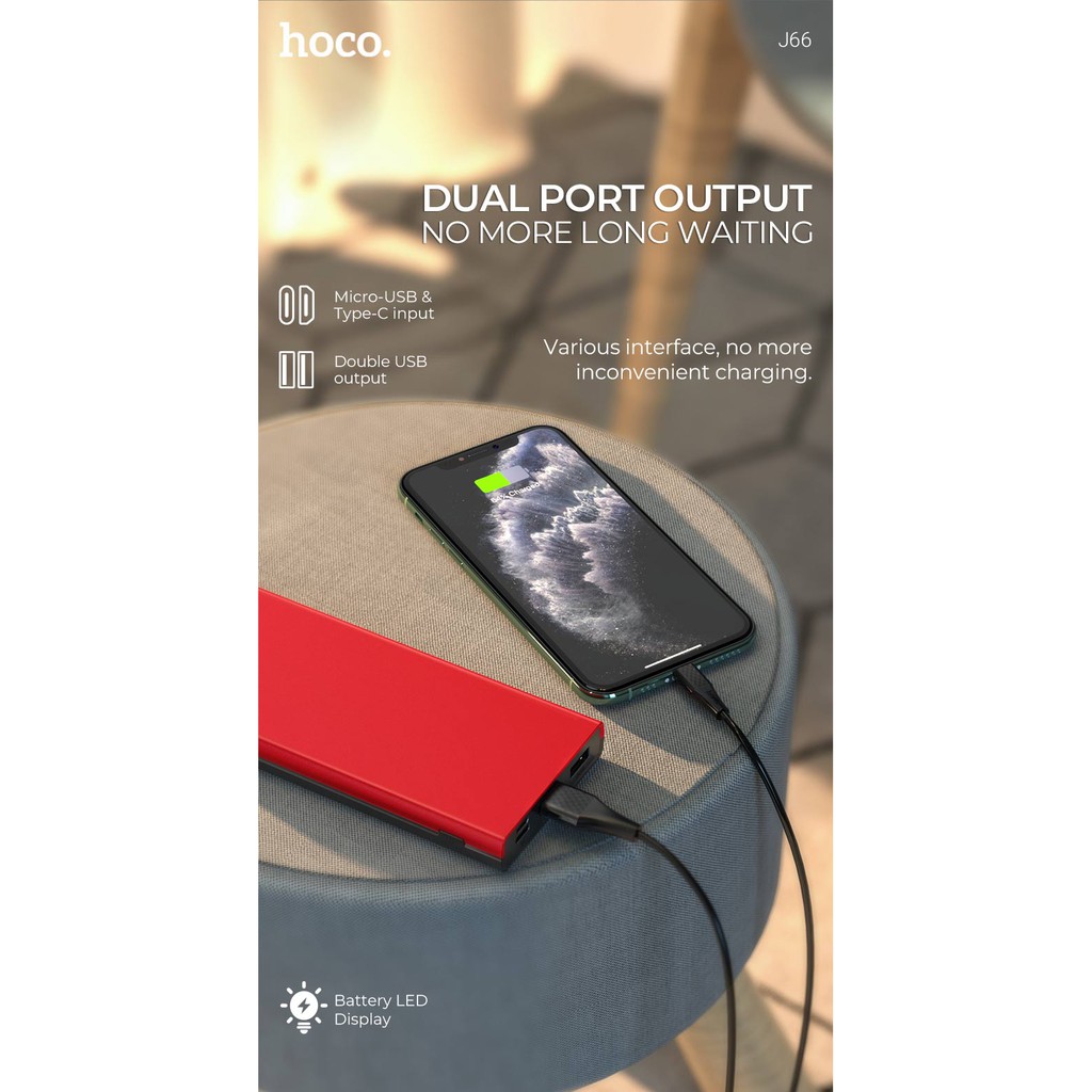 Sạc Dự Phòng 10000mah Chính Hãng Hoco J66 New - Bảo Hành 12 Tháng | BigBuy360 - bigbuy360.vn