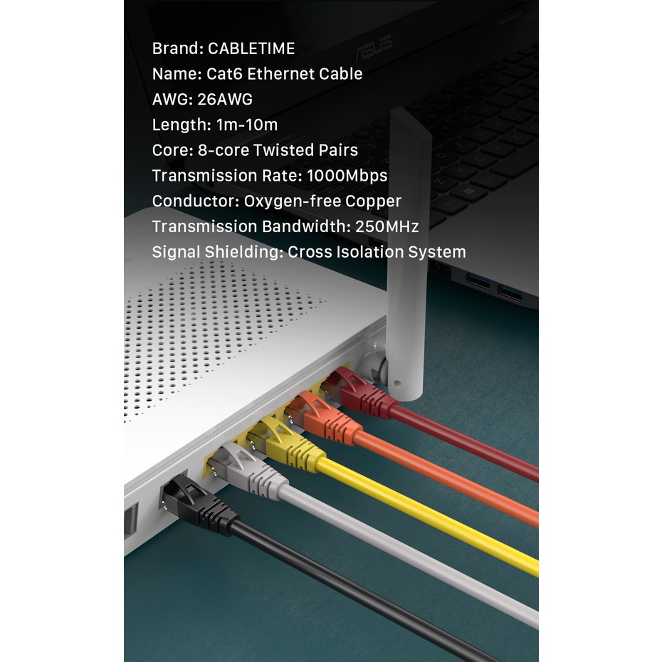 Dây Cáp Mạng LAN 0.5M 1M 2M 3M 5M CAT6 RJ45 LAN Ethernet UTP Chuyên Dụng