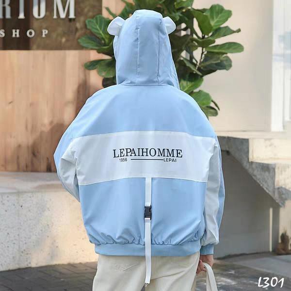 [R04] Áo khoác nữ dù thêu hoa không nón sọc bo xinh xinh - M228 | BigBuy360 - bigbuy360.vn