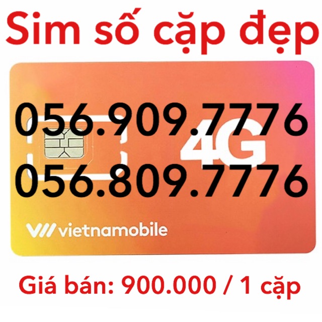 [Mã 159ELSALE hoàn 7% đơn 300K] Sim vietnamobile thần tài cặp