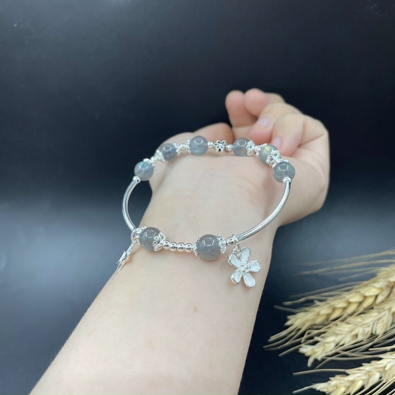 Vòng Tay Đá Phong Thuỷ Phối  Charm Bạc 925