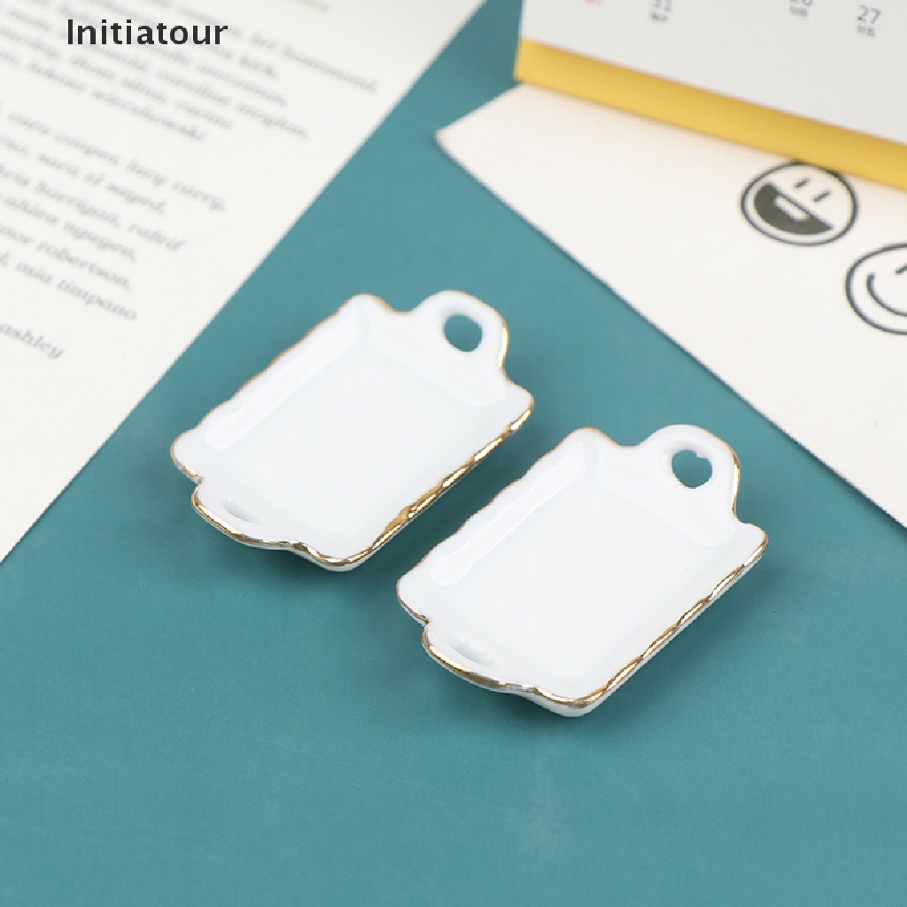 1 Đĩa Sứ Đựng Thức Ăn Đồ Ăn Tỷ Lệ 1 / 12 Dùng Trang Trí Nhà Búp Bê