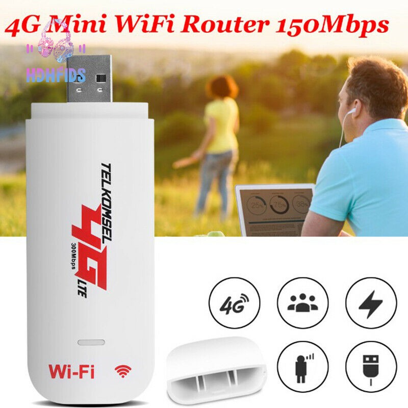 Unlocked 4G Router LTE WIFI Wireless USB Dongle Broadband em 150 Mbps Portable Car WIFI Router Hotspot | BigBuy360 - bigbuy360.vn