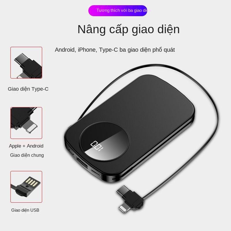 Sản phẩm mới Sạc 20000mAh Bao mini Pin dự phòng di động dung lượng lớn nhanh có thể sử dụng đại trà cho điện thoại Apple