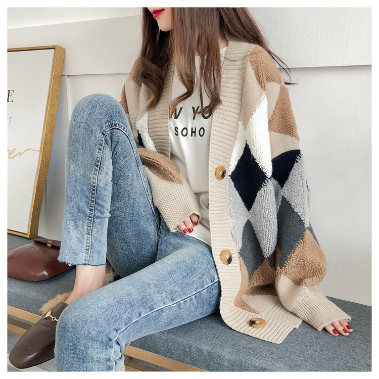 Áo Khoác Cardigan Dệt Kim Dáng Rộng Phong Cách Hàn Quốc Cho Nữ | BigBuy360 - bigbuy360.vn