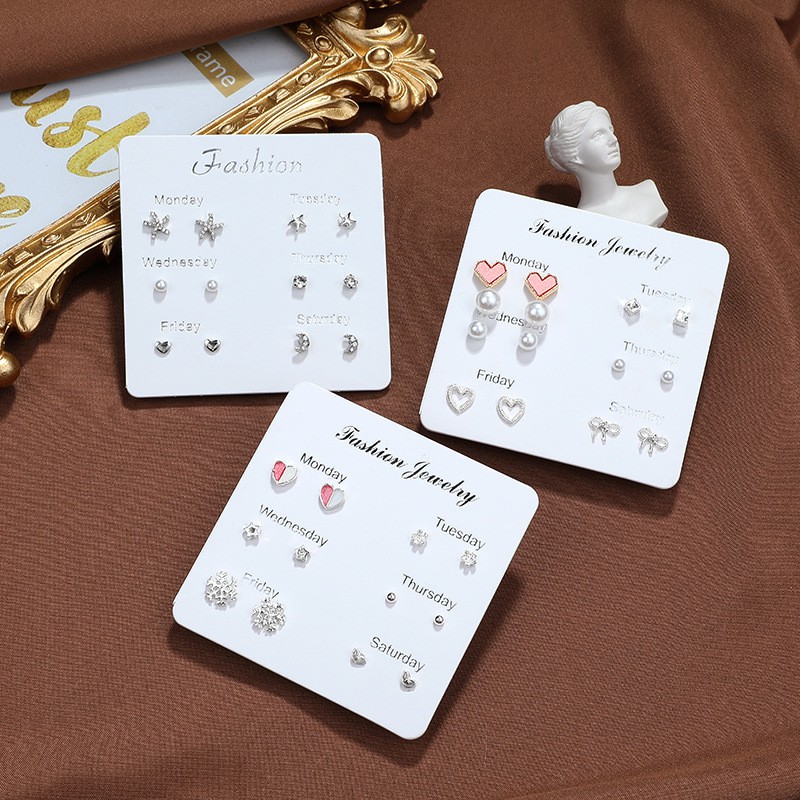💖 Set khuyên tai đeo theo ngày- Mincloset 💖