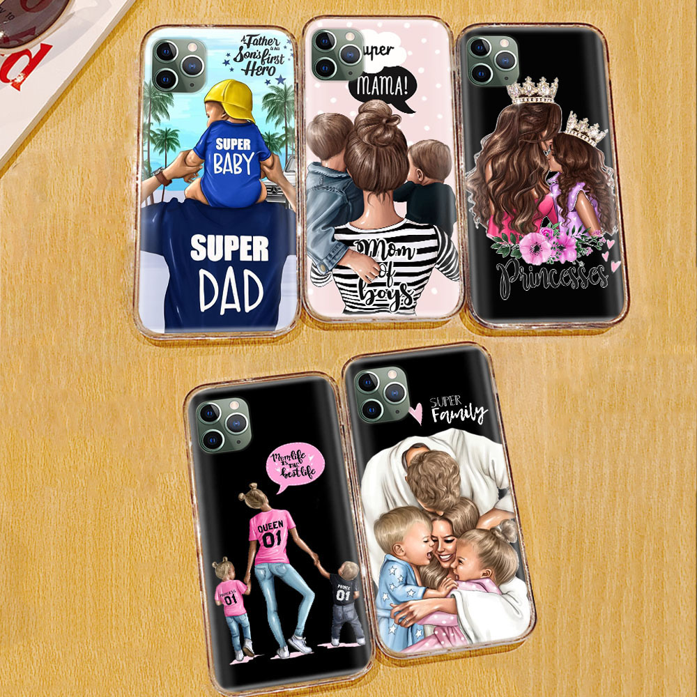 Ốp Điện Thoại Trong Suốt Họa Tiết Mẹ Và Bé Dễ Thương Cho ASUS ZenFone Pegasus Live M2 4 Shot 5 5Z 4S M1 Pro Max Lite Plus Ta103
