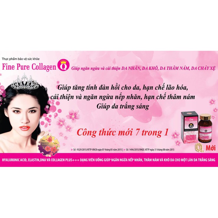 Collagen Nhật Bản Fine Pure Viên uống chống lão hoá Fine Pure Collagen Q hỗ trợ trắng da, giảm nám