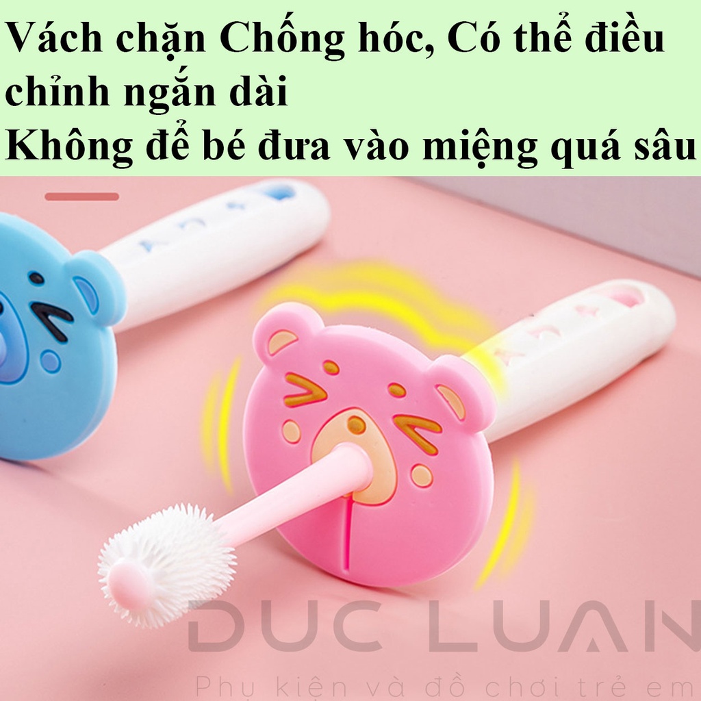 Bàn chải đánh răng 360 độ cho bé 1 đến 6 tuổi - Bàn chải nano kháng khuẩn