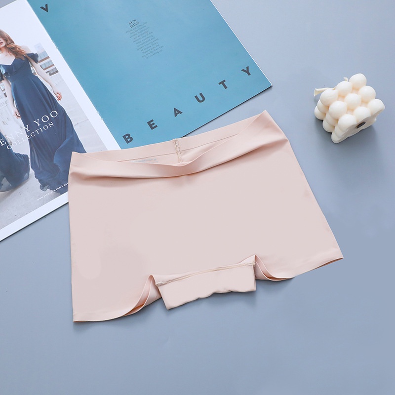 Quần Lót Boxer Không Đường May Bằng Vải Lụa Lạnh Cotton Nguyên Chất Thoáng Khí Gợi Cảm Cho Nữ