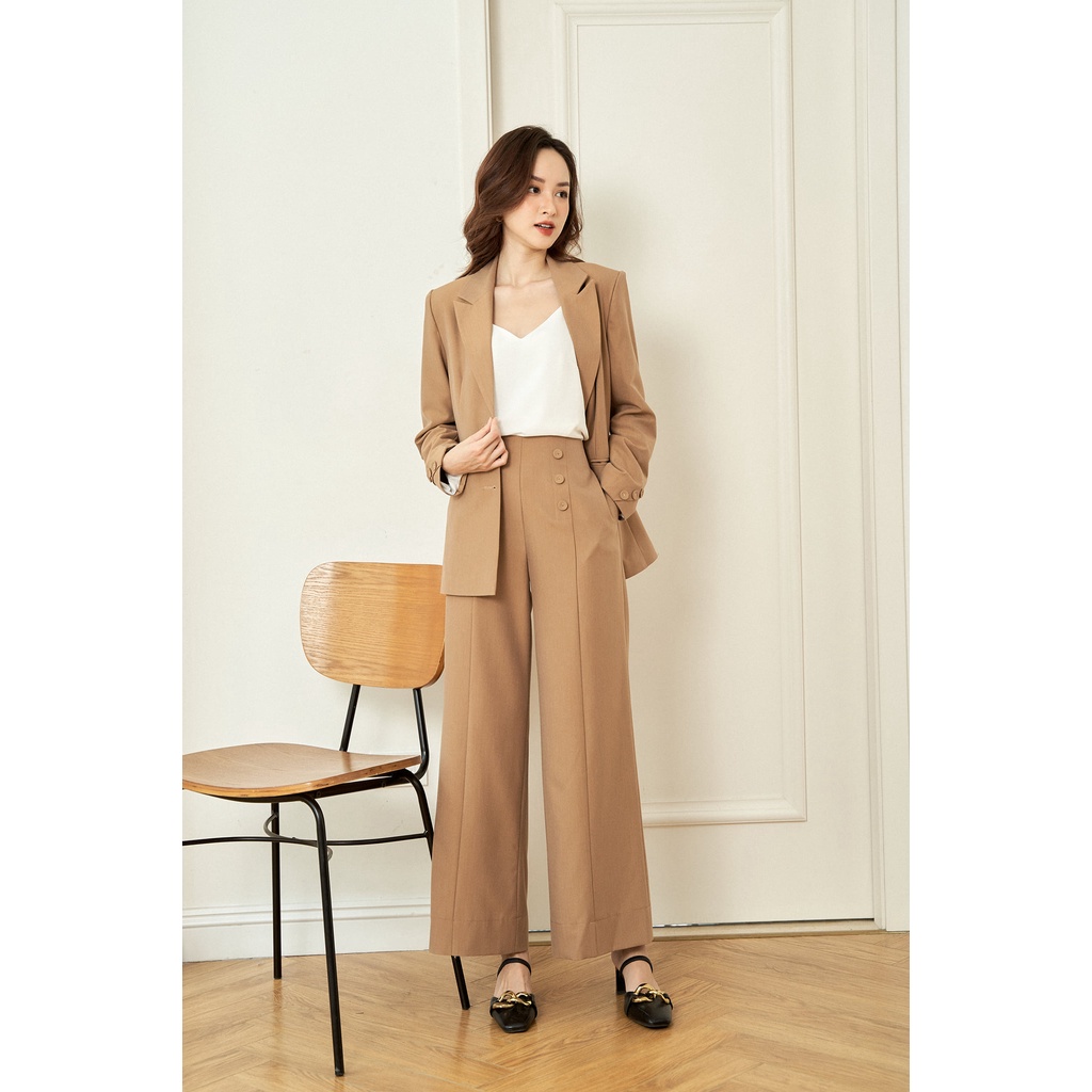 Áo vest cổ ve tay xẻ chéo đính khuy bọc TIINSTORE ADK234 | BigBuy360 - bigbuy360.vn